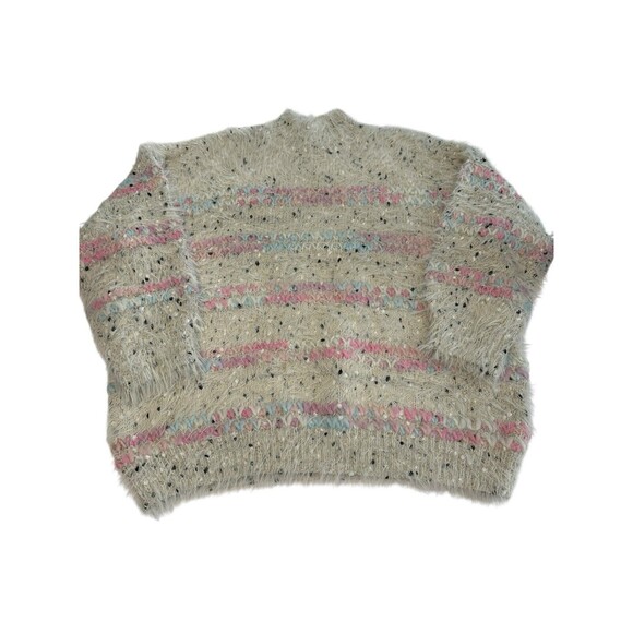 See‎ And Be Seen Confetti Sweater M/L Super Soft Comfy Rainbow Fluffy #Z1-3 - Picture 1 of 7